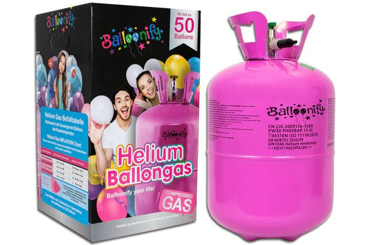 Einweg Ballon Heliumflasche (für ca. 50 Ballone)